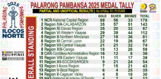 Western Visayas, nadagdag sa ika-apat nga pwesto sa medal standing sang nagapadayun nga Palarong Pambansa 2025