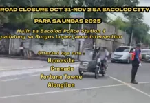 3 days full road closure sa Burgos Street, Bacolod City ipatuman para sa undas 3 days full road closure sa Burgos Street, Bacolod City ipatuman para sa undas