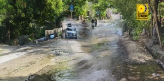 Naga-leak nga water pipe sang (BACIWA)- PrimeWater sa dalan sa Purok Katilingban Dos, Barangay Mansilingan, ginareklamo