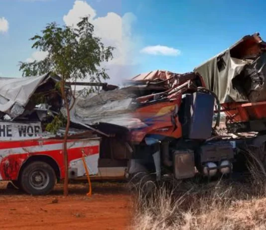 22 patay, 24 pilason sa pagkabunggo sang isa ka bus sa cargo truck sa Kenya