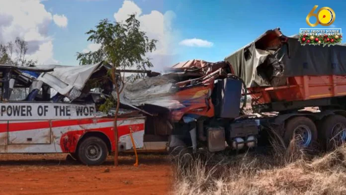 22 patay, 24 pilason sa pagkabunggo sang isa ka bus sa cargo truck sa Kenya 22 patay, 24 pilason sa pagkabunggo sang isa ka bus sa cargo truck sa Kenya