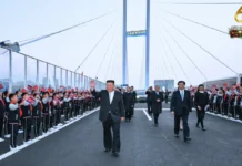 Launching sang taytay sa China nga magakonekta sa North Korea, gintambungan ni North Korean leader Kim Jong Un