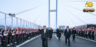 Launching sang taytay sa China nga magakonekta sa North Korea, gintambungan ni North Korean leader Kim Jong Un