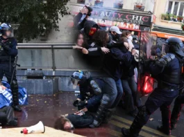 Ginatos ka kapulisan, napilasan, linibo, gin-aresto sa nagalala nga protest rally sa France