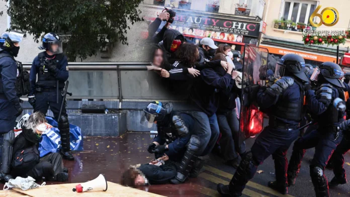 Ginatos ka kapulisan, napilasan, linibo, gin-aresto sa nagalala nga protest rally sa France Ginatos ka kapulisan, napilasan, linibo, gin-aresto sa nagalala nga protest rally sa France