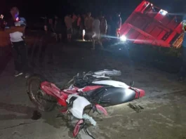 Tatlo ka menor de edad nga sakay sa motorsiklo, pilason matapos mabungguan sang hauler truck sa Kabankalan City