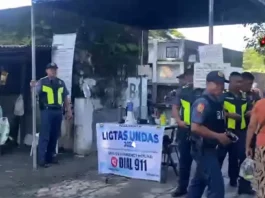 Handumanan Cemetery, ginalibot na sang mga kapulisan agud masiguro ang seguridad sang mga nagabisita pila ka adlaw antes ang November 1.
