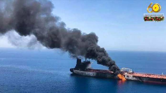 Supertanker nga may karga nga kapin 2 million nga bariles sang langis, naigo sang naval mine sa Strait of Hormuz Supertanker nga may karga nga kapin 2 million nga bariles sang langis, naigo sang naval mine sa Strait of Hormuz