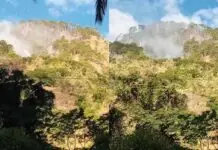Forest fire idiay Camp 4, Tuba, Benguet, agtultuloy a masebsebseban