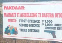 Opisiales iti maysa a Barangay idiay Abra, nasuspende gapu iti ladawan ti paltog kas dusa iti pannakaibelleng ti basura