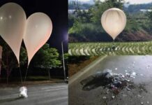 North Korea, inakusaraniti South Korea, gapukadagiti naipatulod aBalloon nga addaan itirugit ken basuraiti beddeng dagitoy