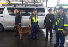 K9 Explosive Ordnance Disposal and Canine Group, nag-inspect iti terminal sadiay Slaughter Compound, Baguio City
