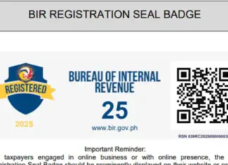 Panangipakita iti registration seal badge dagiti online sellers, temporaryo a sinuspinder ti BIR