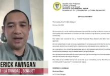 Tatlong araw na suspensiyon ng klase sa ilang paaralan sa La Trinidad, Benguet, inirekomenda matapos ang shooting threat