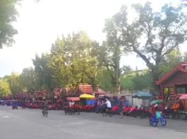 Panangrenovate kadagiti bike rental stalls idiay Burnham Park, manamnama a malpas iti ngudo ti agdama a bulan