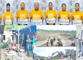 Kapin P153 million nga mining equipment ug paraphernalia, nakompiska; 𝟭𝟴 ka mga indibiwal lakip ang 8 ka chinese nationals, arestado alang illegal mining sa Surigao del Norte