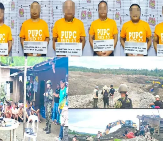 8 ka Chinese nationals nadakpan samtang kapin ₱153-M nga kantidad sa illegal mining equipment, nakumpiska sa Surigao City