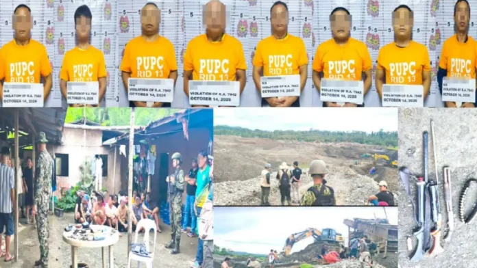 8 ka Chinese nationals nadakpan samtang kapin ₱153-M nga kantidad sa illegal mining equipment, nakumpiska sa Surigao City