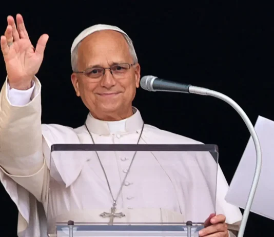 Pagpakita ni Pope Leo XIV sa bintana sa Vatican human sa operasyon, gihangop sa mga tawo