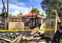 Abandonadong ‘duha ka andana nga balay’, Nasunog