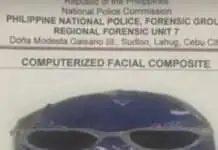 Cartographic sketch sa suspek sa napakyas nga pagdagit sa mga bata sa Lapu-Lapu, gipagawas na sa kapulisan