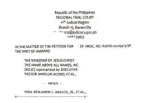 Davao court, giklaro nga wala gikanselar ang pagsilbi sa warrant of arrest batok kang Quiboloy