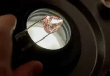 Usa ka talagsaong pink nga diamante nga gikawat halos 100 ka tuig na ang milabay, ipakita sa publiko sa France