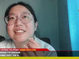 Sugboanon, nga nag Top sa Optometrist Licensure Examination, mapasalamaton sa mga hagit nga naagian