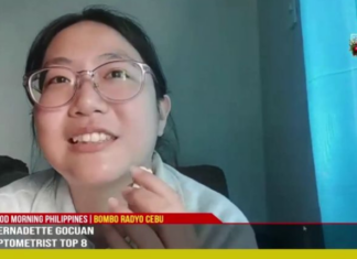 Sugboanon, nga nag Top sa Optometrist Licensure Examination, mapasalamaton sa mga hagit nga naagian