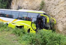 Usa ka bus, giingong nawad-an og preno, nabangga sa Sogod; Pipila ka mga pasahero, nakaangkon og samad