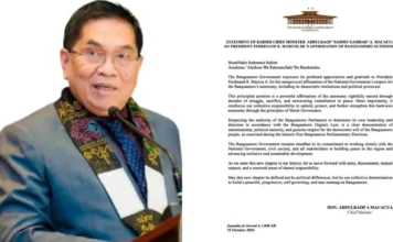 Chief Minister Macacua, pinasalamatan si PBBM sa pagkilala sa autonomiya ng BARMM
