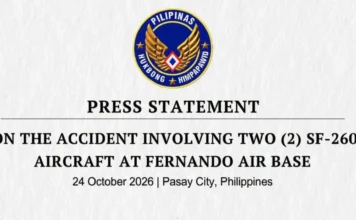 PAF, nakipag-ugnayan na sa mga pamilya ng apat na pilotong nasawi sa aircraft accident