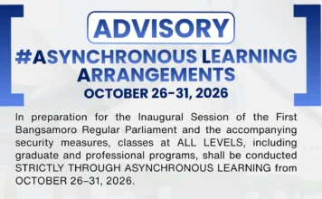 Cotabato City, ipatutupad ang asynchronous learning sa lahat ng antas mula Oktubre 26 hanggang 31