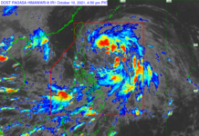 PAG-ASA Dagupan nagbabala sa mga nakatira sa mga low-lying areas sa Pangasinan na mag-ingat dahil ulan na dulot ng bagyong Maring