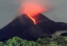 Lava flow na ibinubuga ng Mount Merapi, patuloy na inoobserbahan ng mga otoridad sa Indonesia