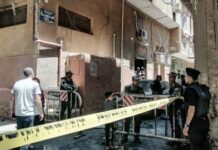 Pangulo ng Egypt nagbigay na ng tulong sa mga namatay at nasugatan sa sunog sa isang Coptic Orthodox Church