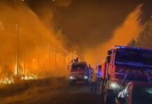 Daan-daang mga bumbero sa Europa nagsama upang tumulong na labanan ang “monstrous” wildfires sa timog-kanluran ng France