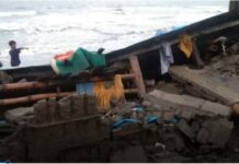 Malakas na alon na sumira sa ilang mga kabahayan sa Dasol, Pangasinan inilarawan na mistulang storm surge
