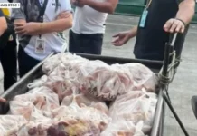 Mahigit 200 kilo ng mishandled at undocumented na karne ng manok, nakumpiska ng NMIS sa Laoac at Manaoag