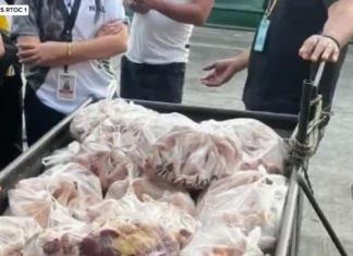 Mahigit 200 kilo ng mishandled at undocumented na karne ng manok, nakumpiska ng NMIS sa Laoac at Manaoag