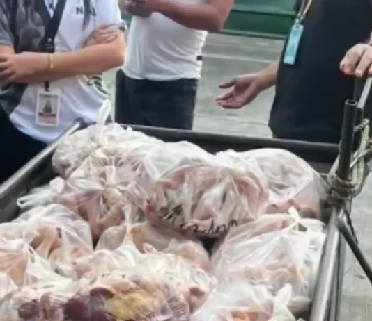 Mahigit 200 kilo ng mishandled at undocumented na karne ng manok, nakumpiska ng NMIS sa Laoac at Manaoag