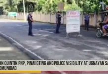 San Quintin PNP, pinaiigting ang police visibility at ugnayan sa komunidad