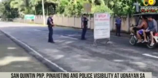 San Quintin PNP, pinaiigting ang police visibility at ugnayan sa komunidad