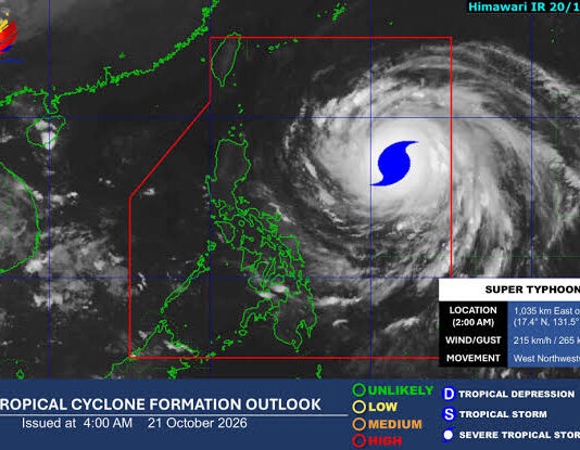SUPER TYPHOON ROSAL, MIKUSOG; SIGNAL NO. 1, GIPATUMAN NA SA DAGKONG BAHIN SA LUZON