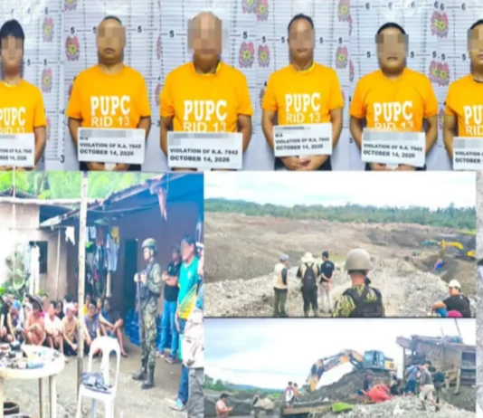 8 ka Intsik nga nasyonal gidakop tungod sa giingong ilegal nga pagmina sa Surigao del Norte