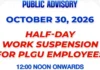 Trabaho sa mga empleyado sa Provincial Government of Sarangani, suspendido sa udto karong Biyernes