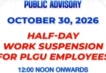 Trabaho sa mga empleyado sa Provincial Government of Sarangani, suspendido sa udto karong Biyernes