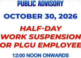 Trabaho sa mga empleyado sa probinsyal nga gobyerno sa Sarangani, suspendido sa udto karong Biyernes