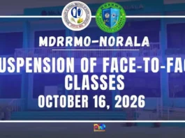 Malawakang pagbaha naranasan sa bayan ng Norala; Face-to-face classes sa lahat ng antas, kanselado