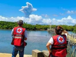 PRC, nagpadala og Rescue Team sa Albay human ipataas sa alert level 3 ang bulkang mayon
